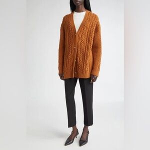 Vince Mixed Stitch Wool & Cashmere Blend Cardigan - H Sierra Oak